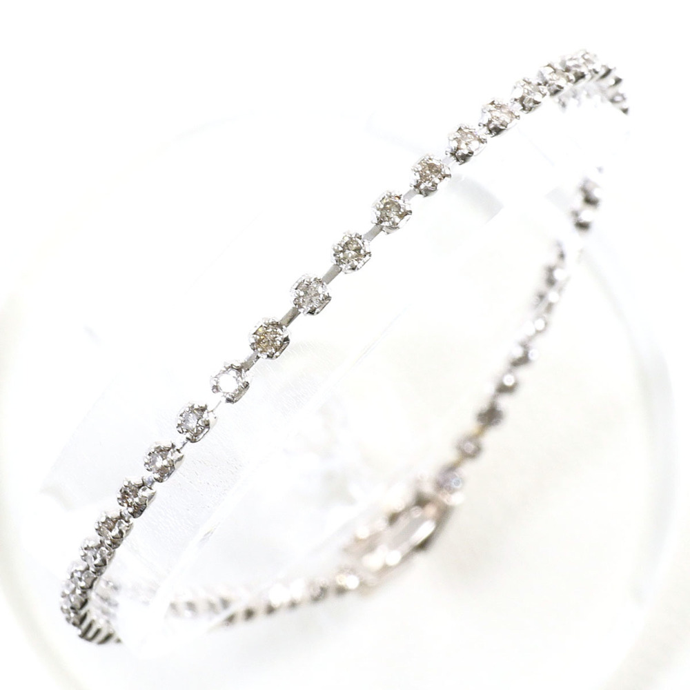 VINTAGE Silver Diamond Charm Bracelet